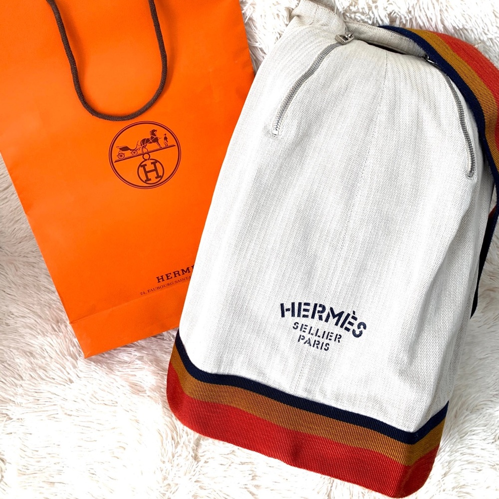 Authentic Hermès Canvas backpack